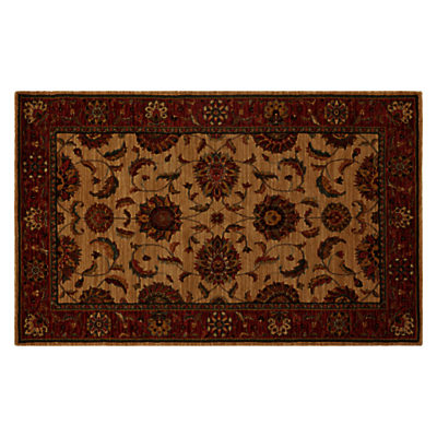 Living Treasures Rug, Ivory/Rust